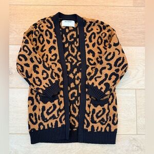 Old Navy Black and Tan Knit Cardigan
